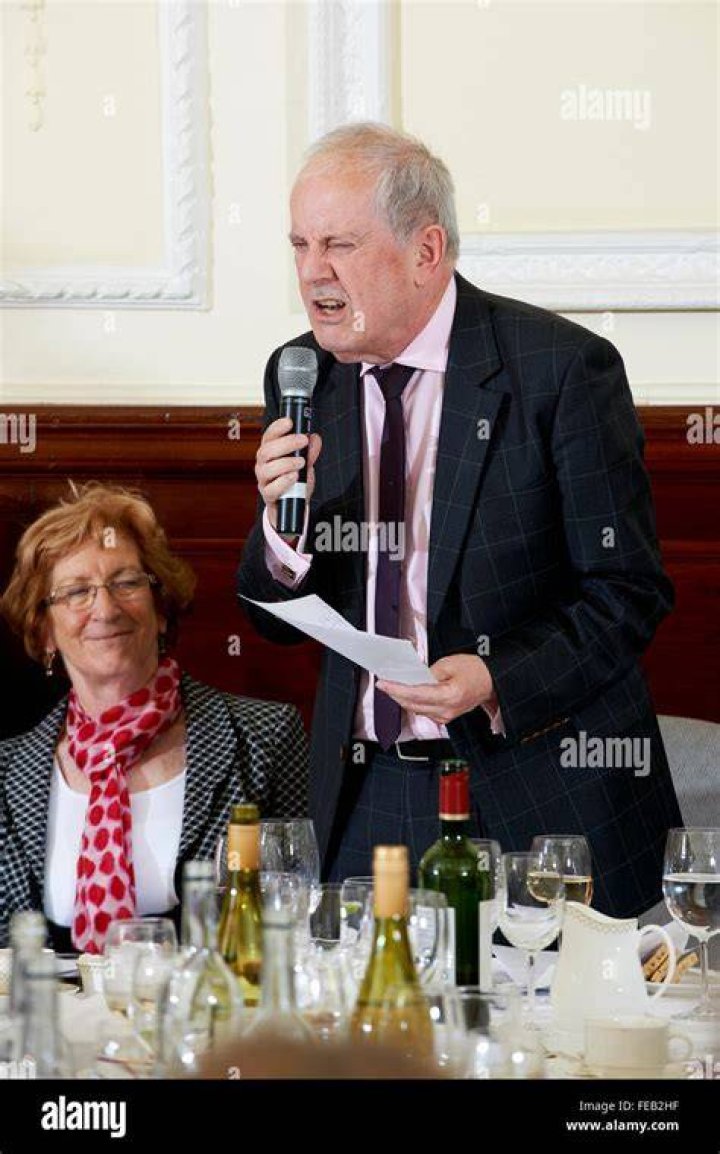 Giles Brandreth speaking at the Oldie of the Year Awards 2016 Stock