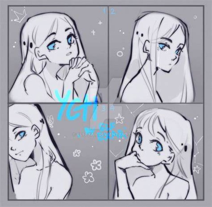 Girl Ych Poses ` Girl Ych in 2020 Art reference poses, Anime poses